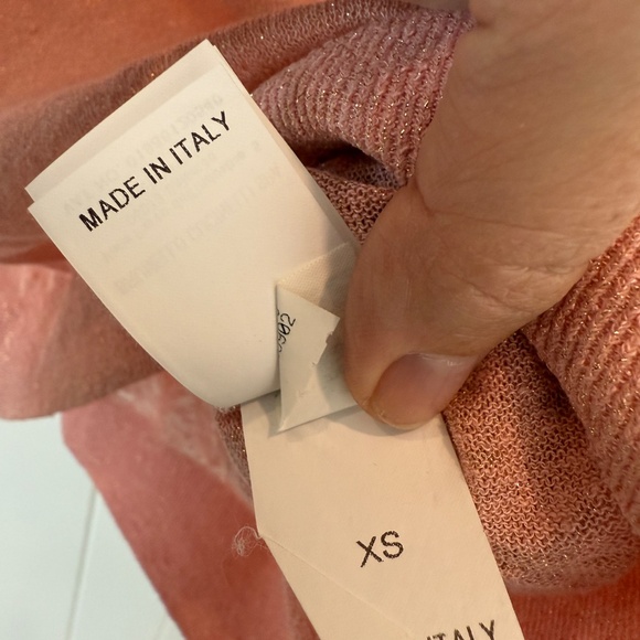 BRUNELLO CUCINELLI V-NECK LINEN SWEATER, XS, PINK - Picture 4 of 6